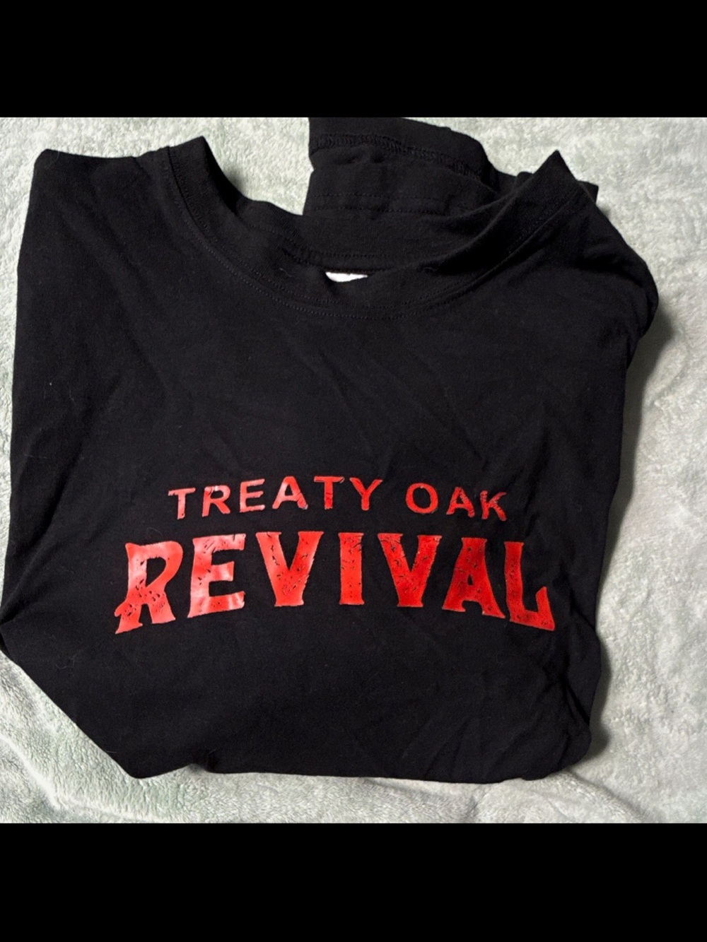 Halo Black Short-Sleeve Tee with Red 'Revival' Graphic